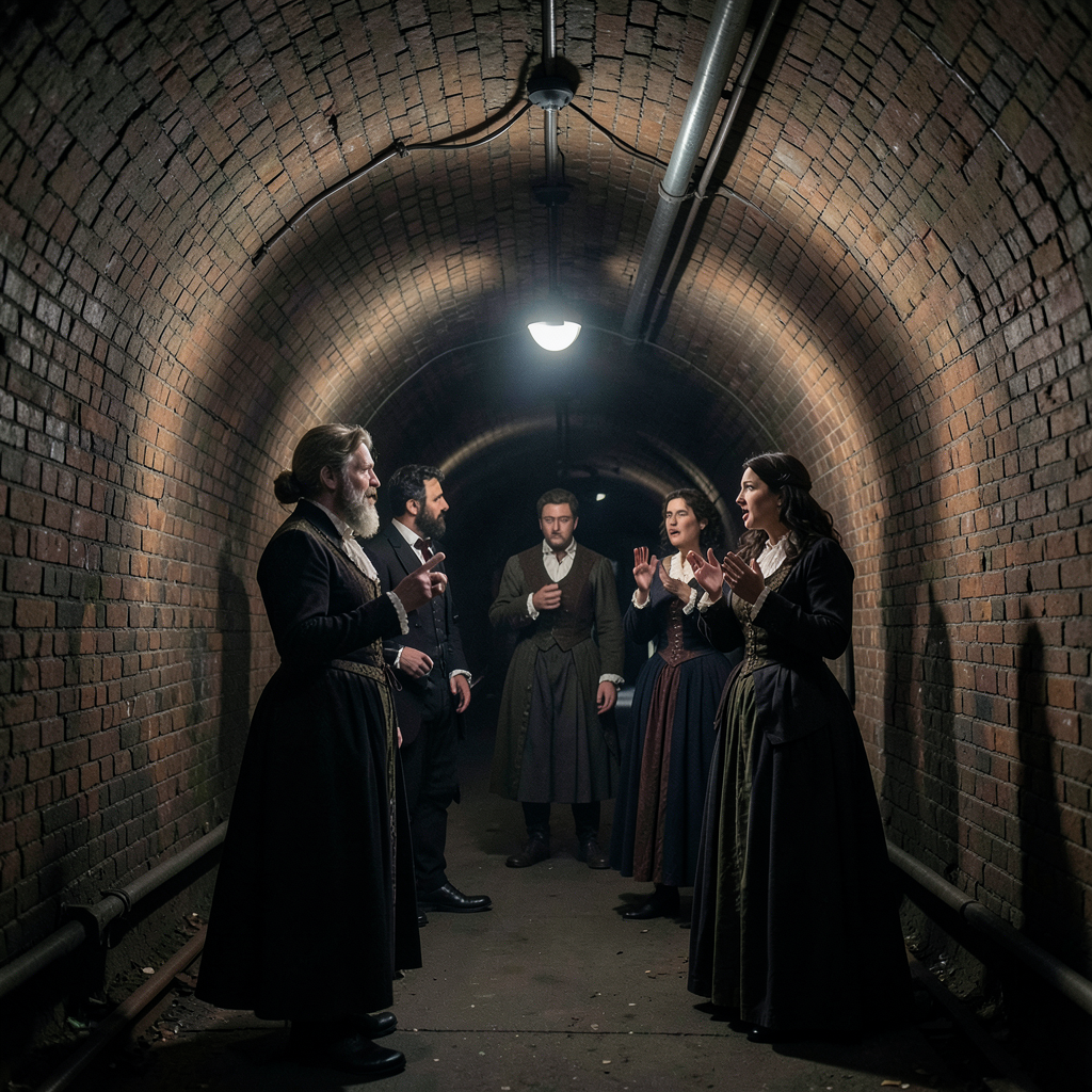 Abandoned Brighton Station Tunnels Stage Dickens' The Signalman from October 15